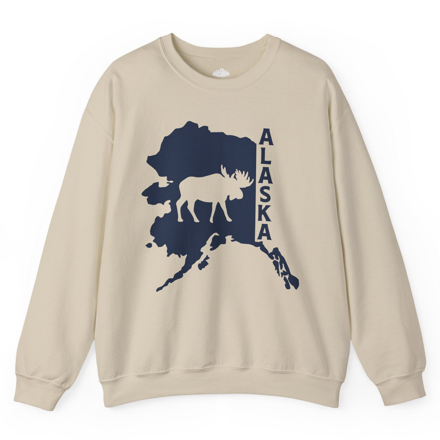 Alaska Moose Silhouette Shirt Sweatshirt – Sand – Alaska Cruise Shirts