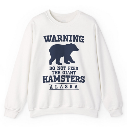 Funny Alaska Bear Warning Shirt Sweatshirt – White – Alaska Cruise Shirts
