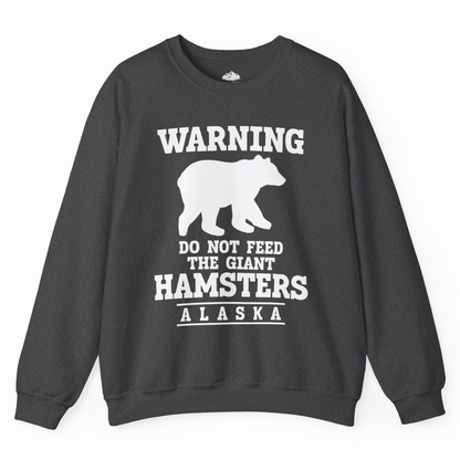Funny Alaska Bear Warning Shirt Sweatshirt – Dark Heather – Alaska Cruise Shirts