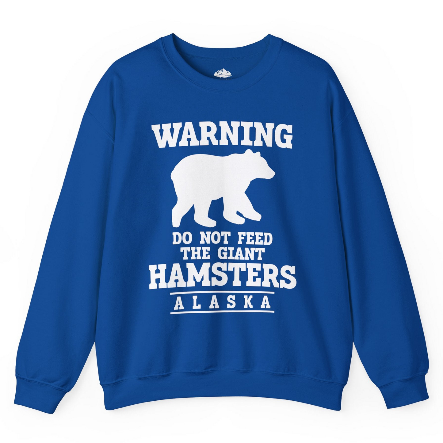 Funny Alaska Bear Warning Shirt Sweatshirt – Royal – Alaska Cruise Shirts
