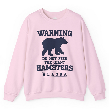 Funny Alaska Bear Warning Shirt Sweatshirt – Light Pink – Alaska Cruise Shirts