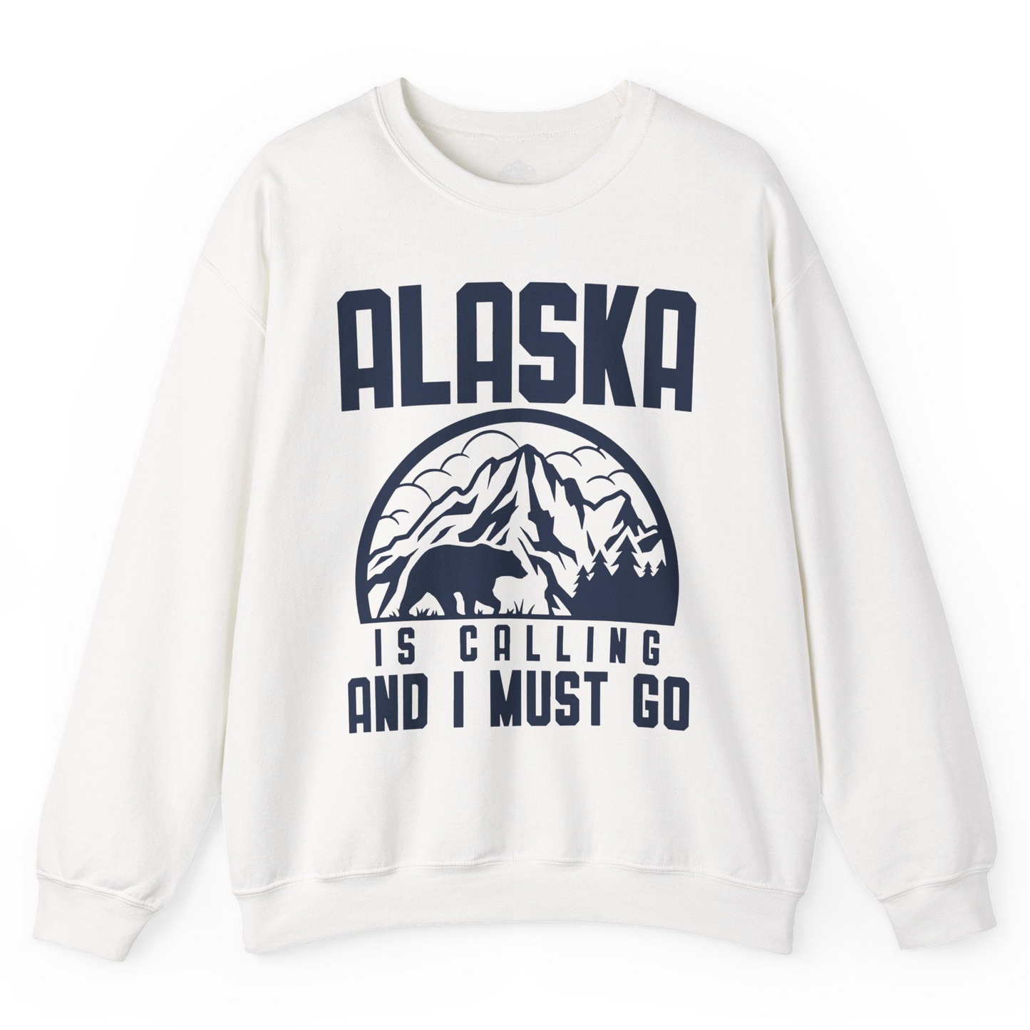 Alaska Is Calling Shirt Sweatshirt – White – Alaska Cruise Shirts