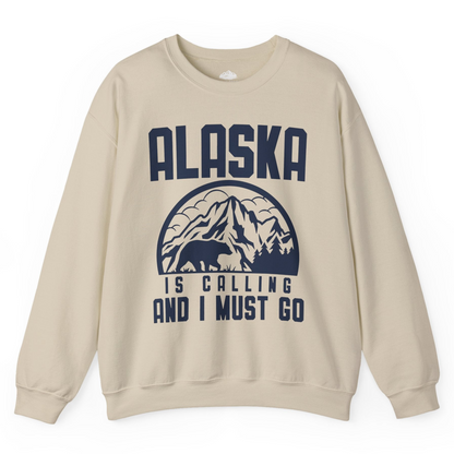 Alaska Is Calling Shirt Sweatshirt – Sand – Alaska Cruise Shirts