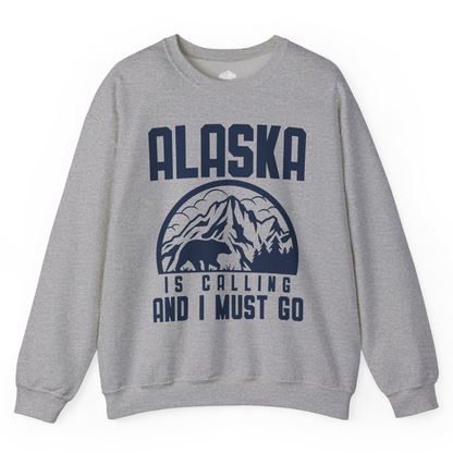 Alaska Is Calling Shirt Sweatshirt – Sport Grey – Alaska Cruise Shirts