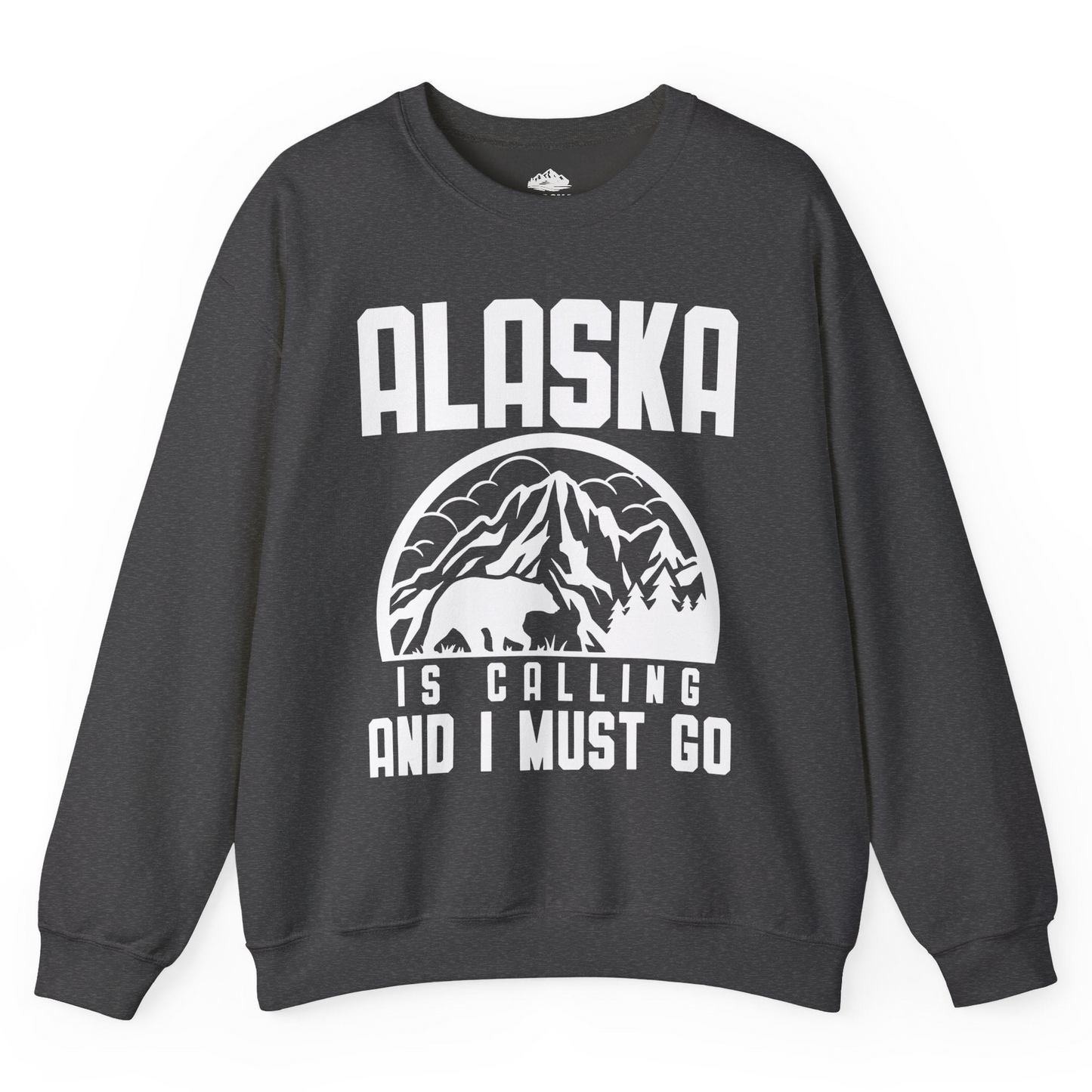 Alaska Is Calling Shirt Sweatshirt – Dark Heather – Alaska Cruise Shirts