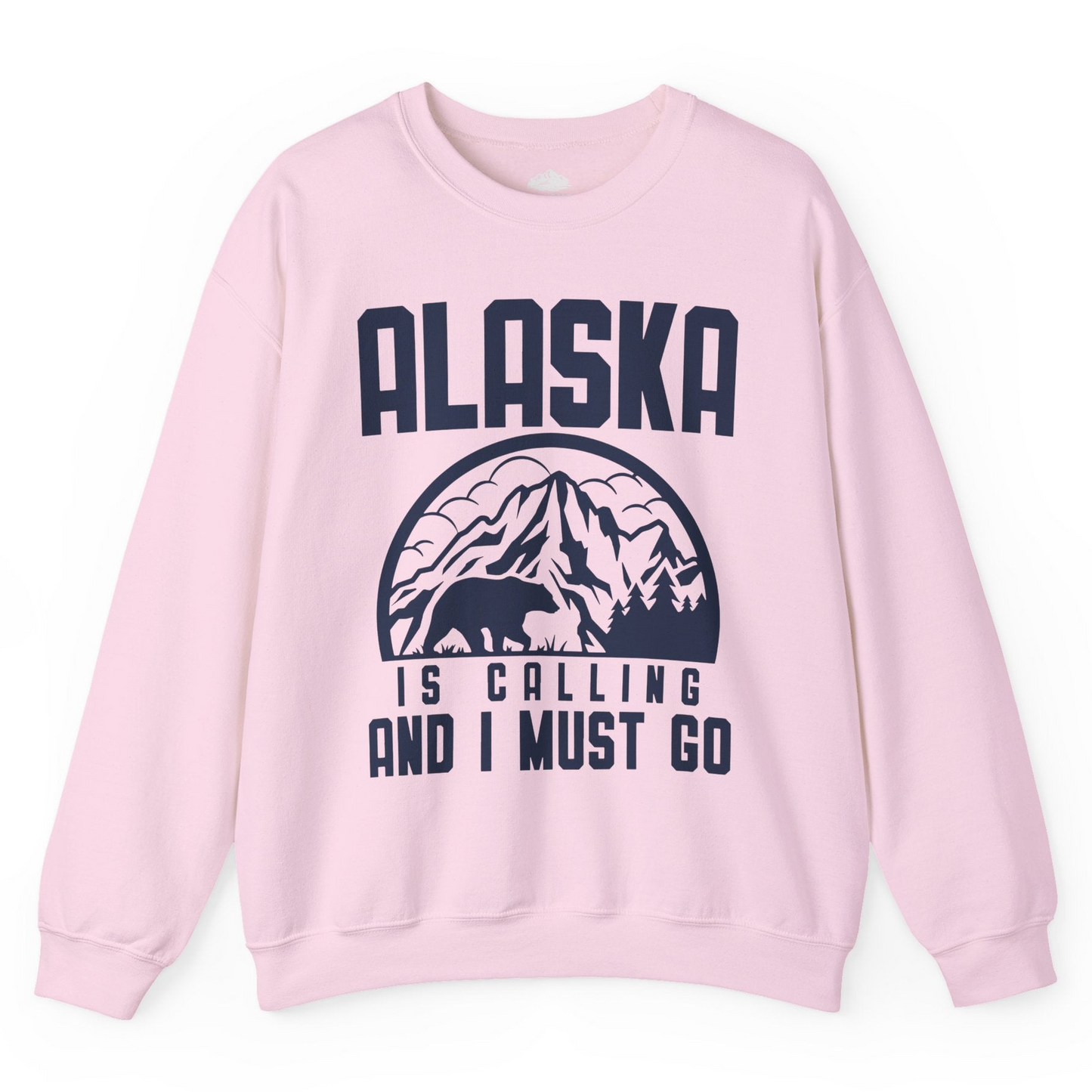 Alaska Is Calling Shirt Sweatshirt – Light Pink – Alaska Cruise Shirts