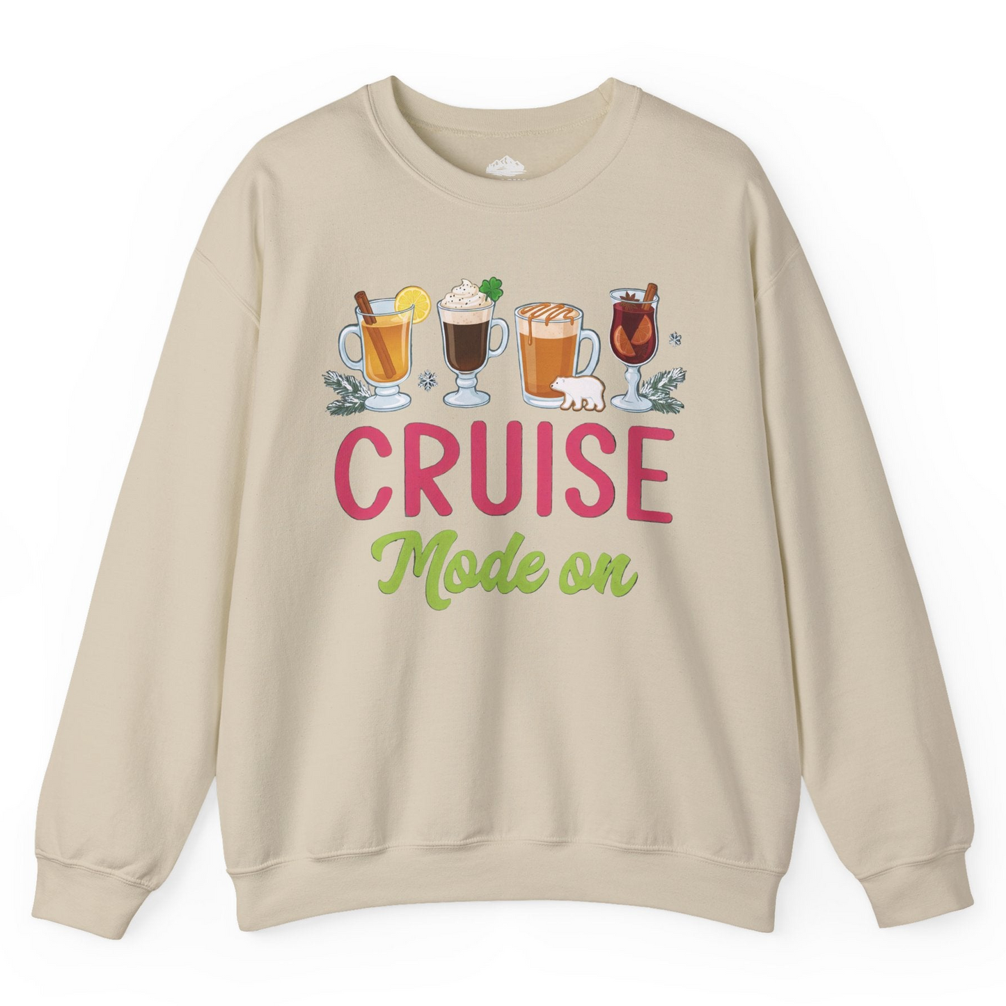 Cruise Mode On Shirt Sweatshirt – Sand – Alaska Cruise Shirts