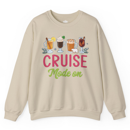 Cruise Mode On Shirt Sweatshirt – Sand – Alaska Cruise Shirts