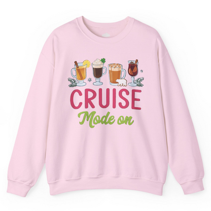 Cruise Mode On Shirt Sweatshirt – Light Pink – Alaska Cruise Shirts