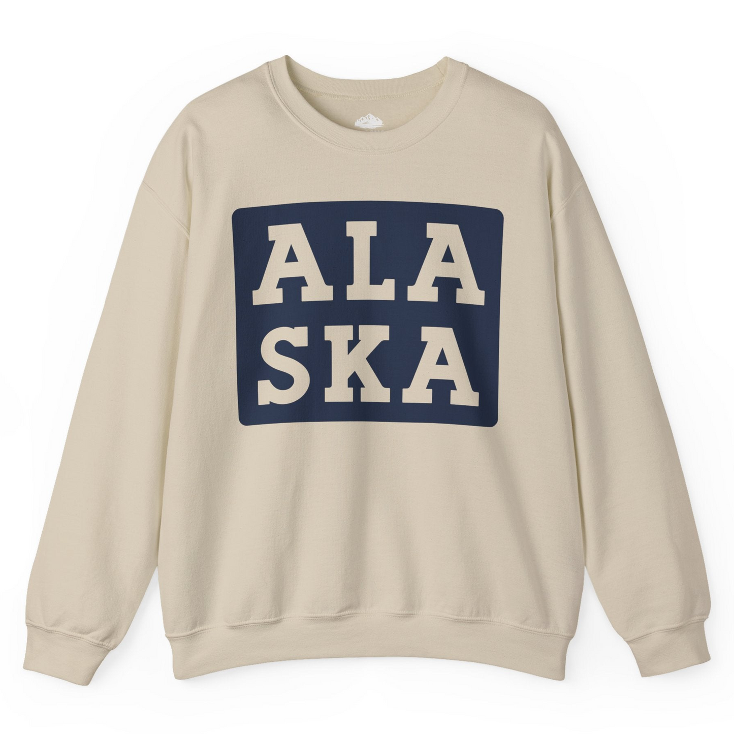 Bold Alaska Block Text Shirt Sweatshirt – Sand – Alaska Cruise Shirts