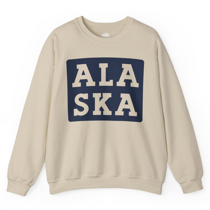 Bold Alaska Block Text Shirt Sweatshirt – Sand – Alaska Cruise Shirts