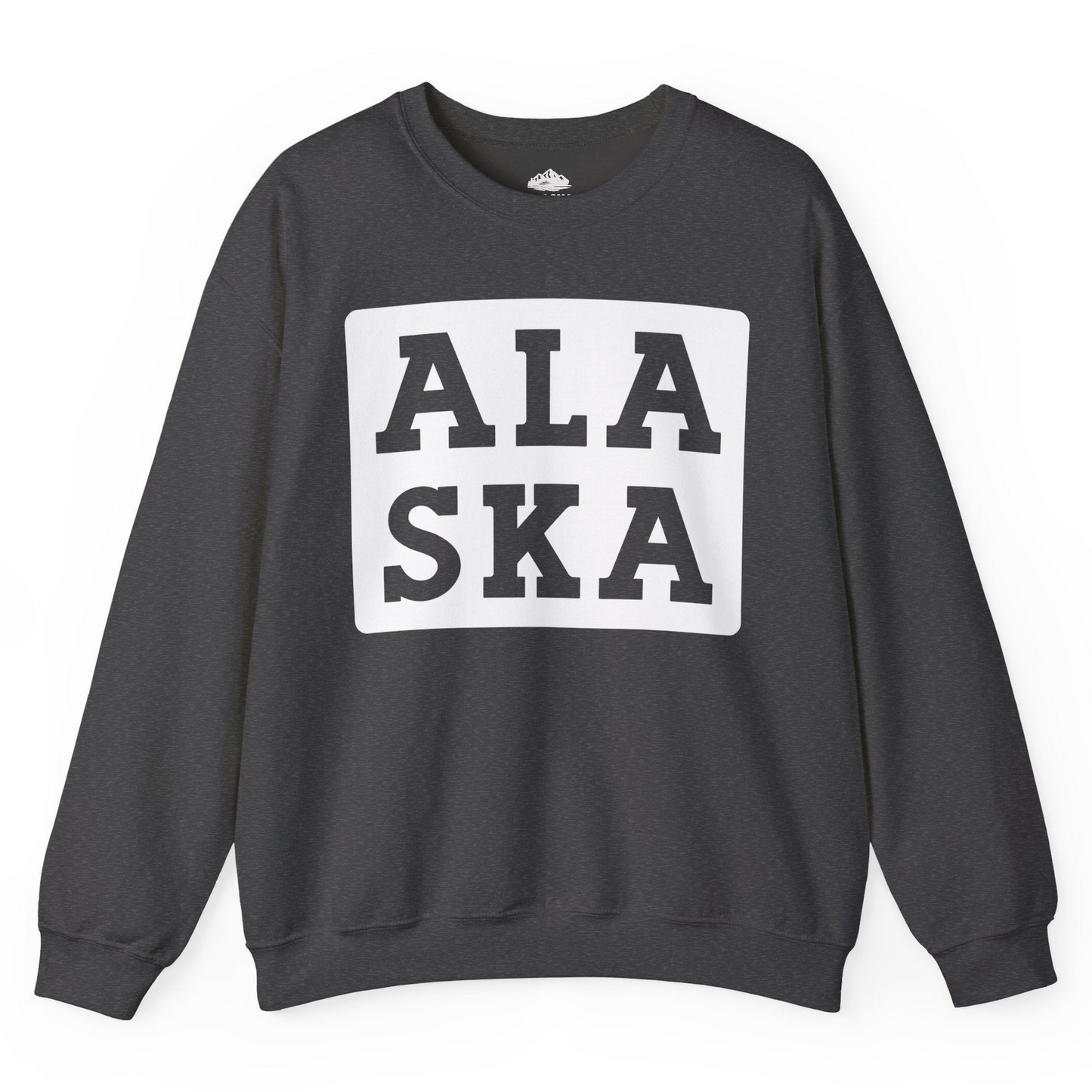 Bold Alaska Block Text Shirt Sweatshirt – Dark Heather – Alaska Cruise Shirts