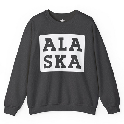 Bold Alaska Block Text Shirt Sweatshirt – Dark Heather – Alaska Cruise Shirts