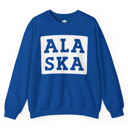 Bold Alaska Block Text Shirt Sweatshirt – Royal – Alaska Cruise Shirts