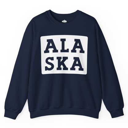 Bold Alaska Block Text Shirt Sweatshirt – Navy – Alaska Cruise Shirts