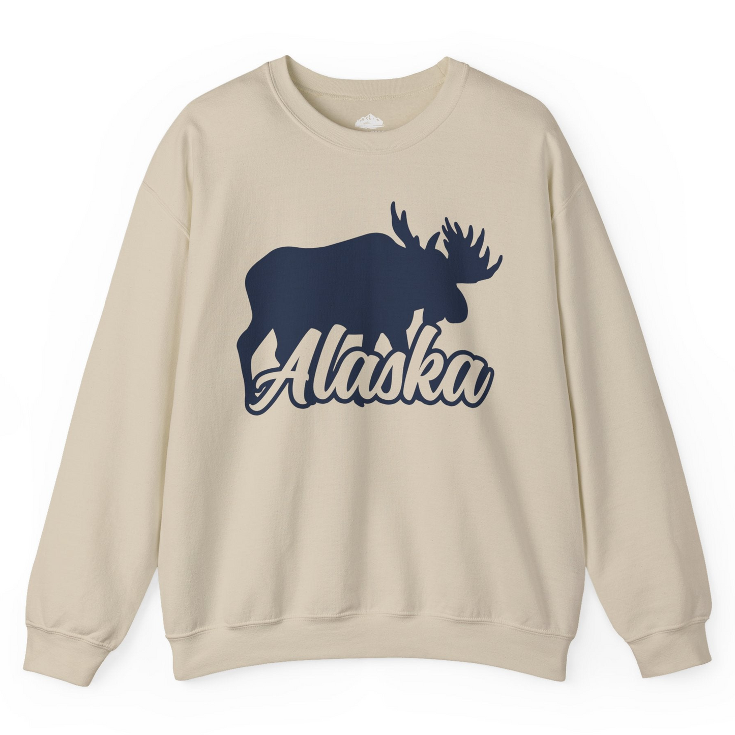Alaska Moose Wildlife Silhouette Shirt Sweatshirt – Sand – Alaska Cruise Shirts