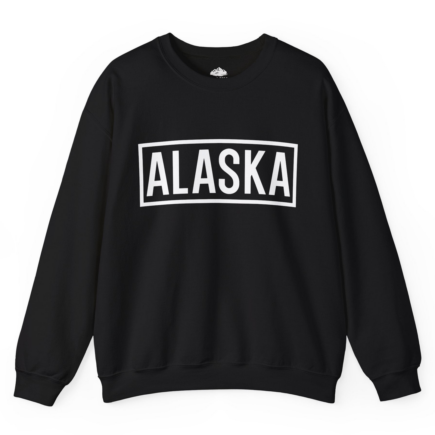 Alaska Bold Text Minimalist Monochrome Graphic Shirt for Travelers — Sweatshirt Sweatshirt – Black – Alaska Cruise Shirts