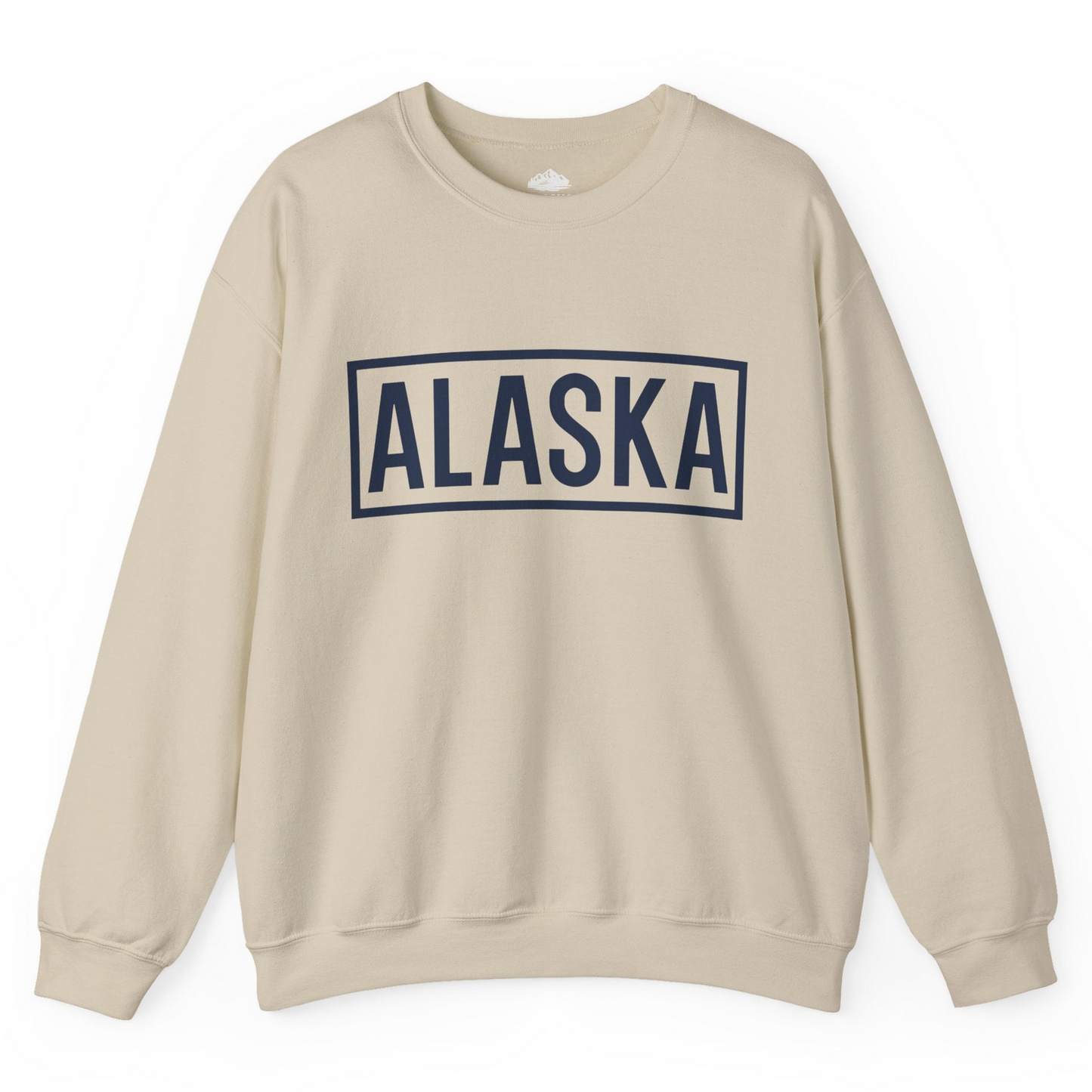 Alaska Bold Text Minimalist Monochrome Graphic Shirt for Travelers — Sweatshirt Sweatshirt – Sand – Alaska Cruise Shirts
