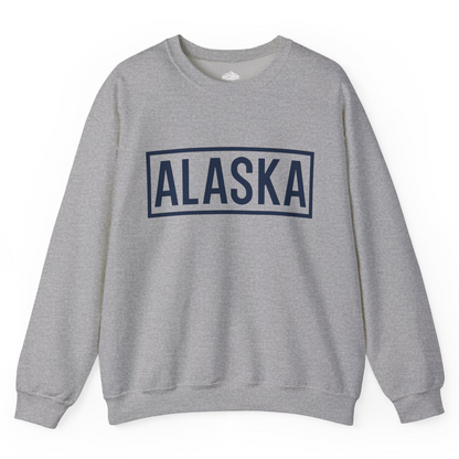Alaska Bold Text Minimalist Monochrome Graphic Shirt for Travelers — Sweatshirt Sweatshirt – Sport Grey – Alaska Cruise Shirts