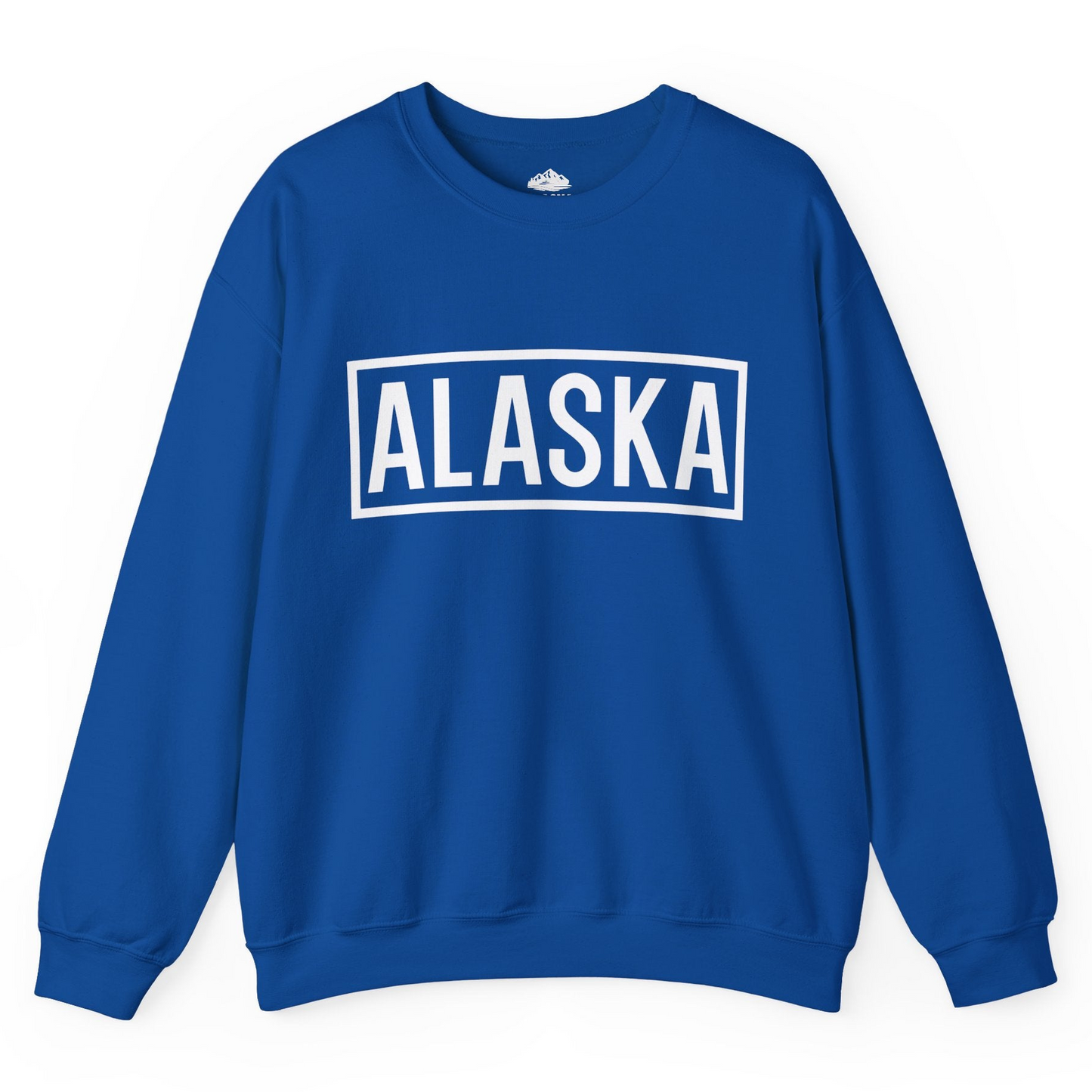 Alaska Bold Text Minimalist Monochrome Graphic Shirt for Travelers — Sweatshirt Sweatshirt – Royal – Alaska Cruise Shirts