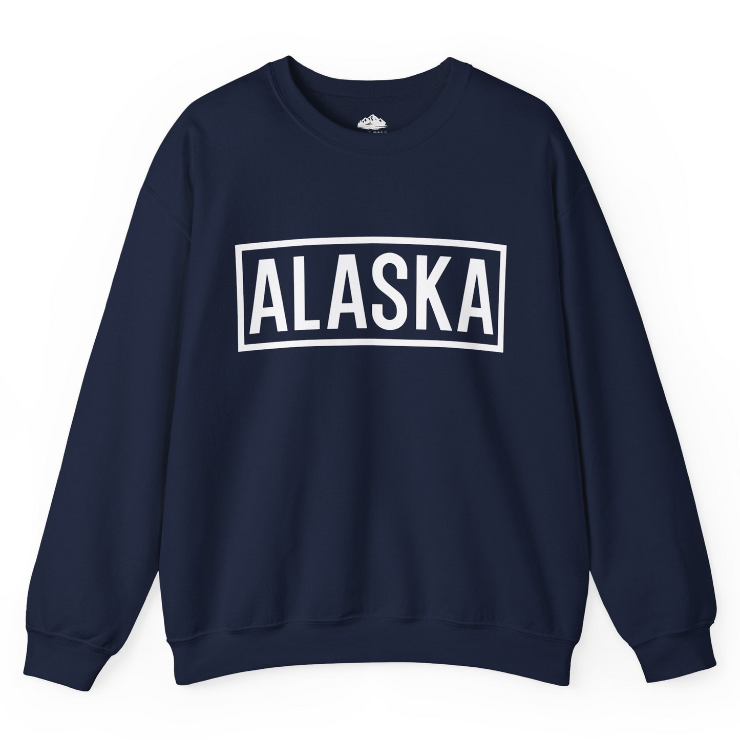 Alaska Bold Text Minimalist Monochrome Graphic Shirt for Travelers — Sweatshirt Sweatshirt – Navy – Alaska Cruise Shirts