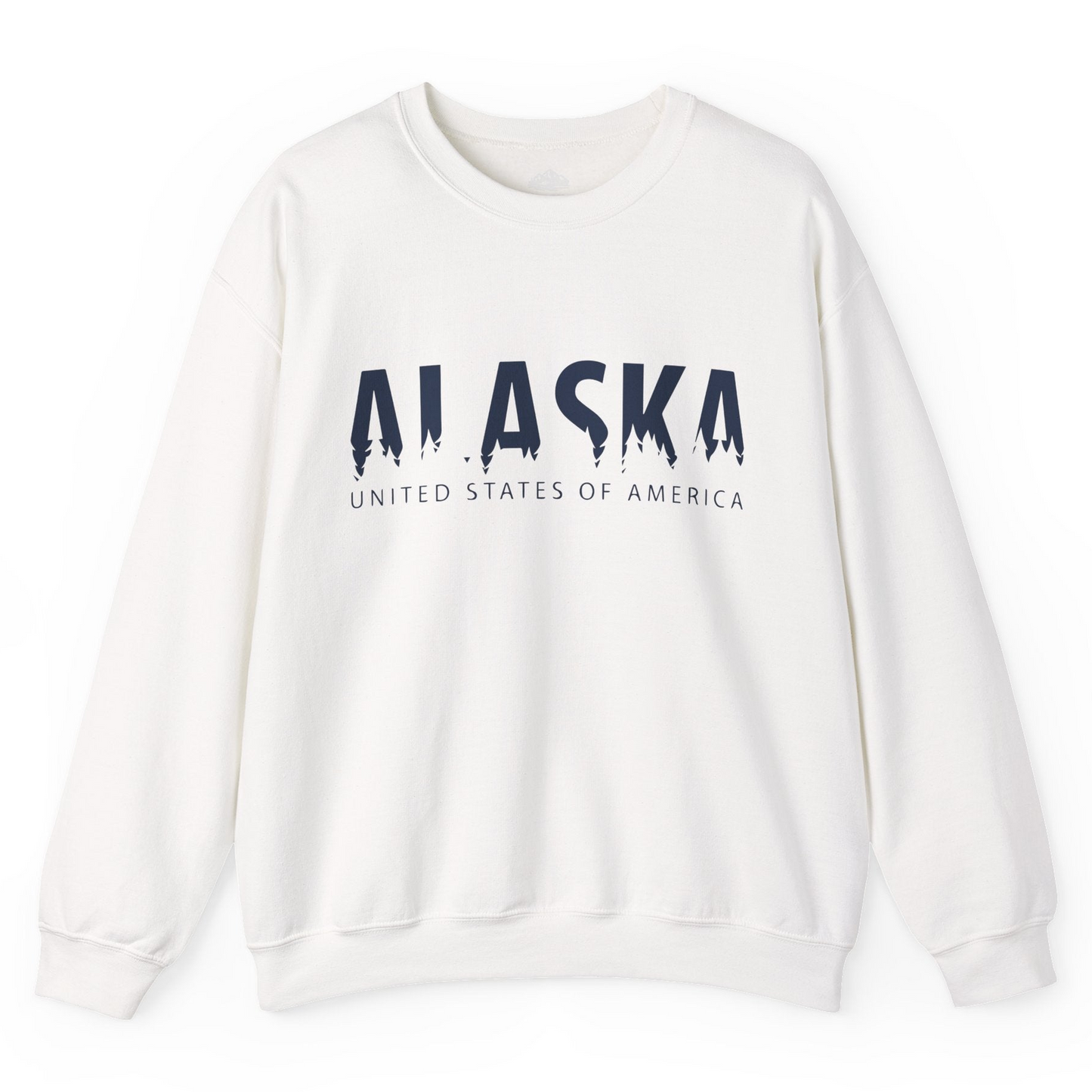 Alaska United States Typography Shirt Sweatshirt – White – Alaska Cruise Shirts