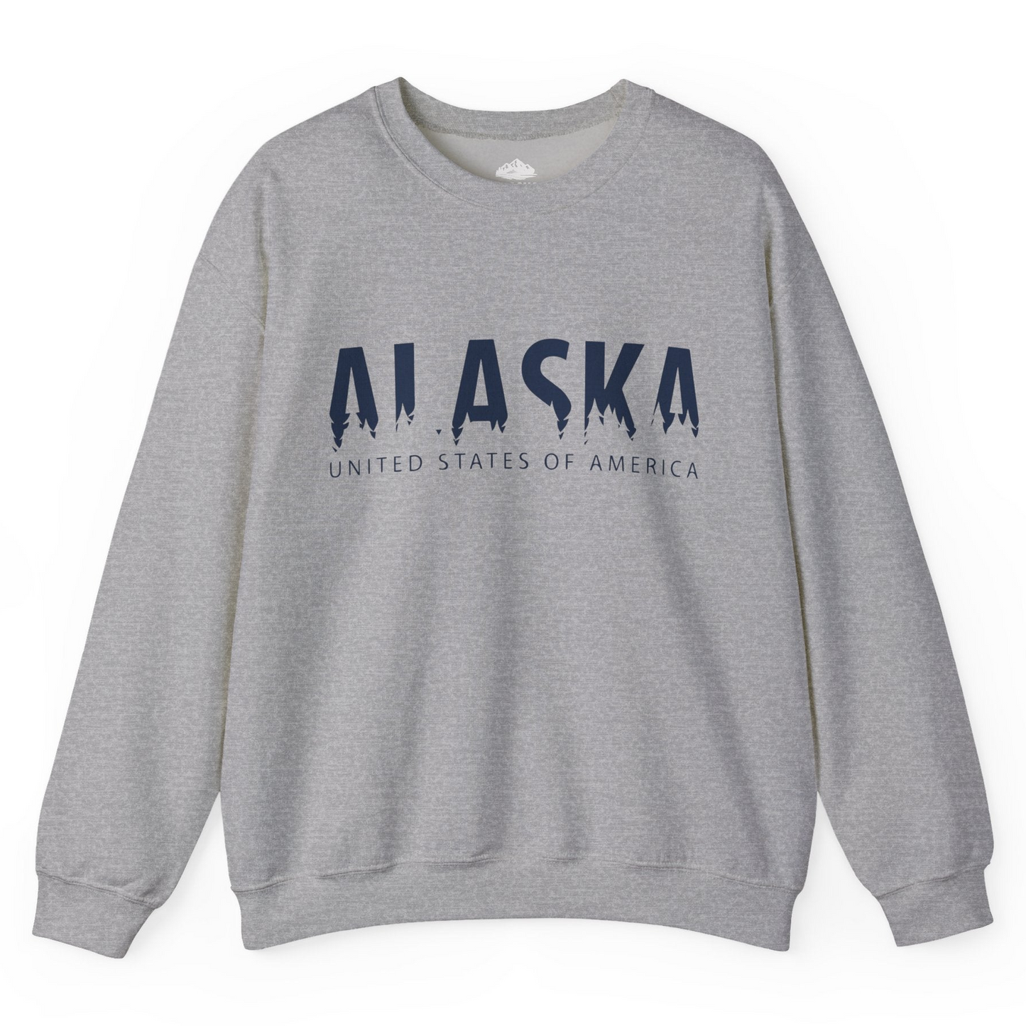 Alaska United States Typography Shirt Sweatshirt – Sport Grey – Alaska Cruise Shirts