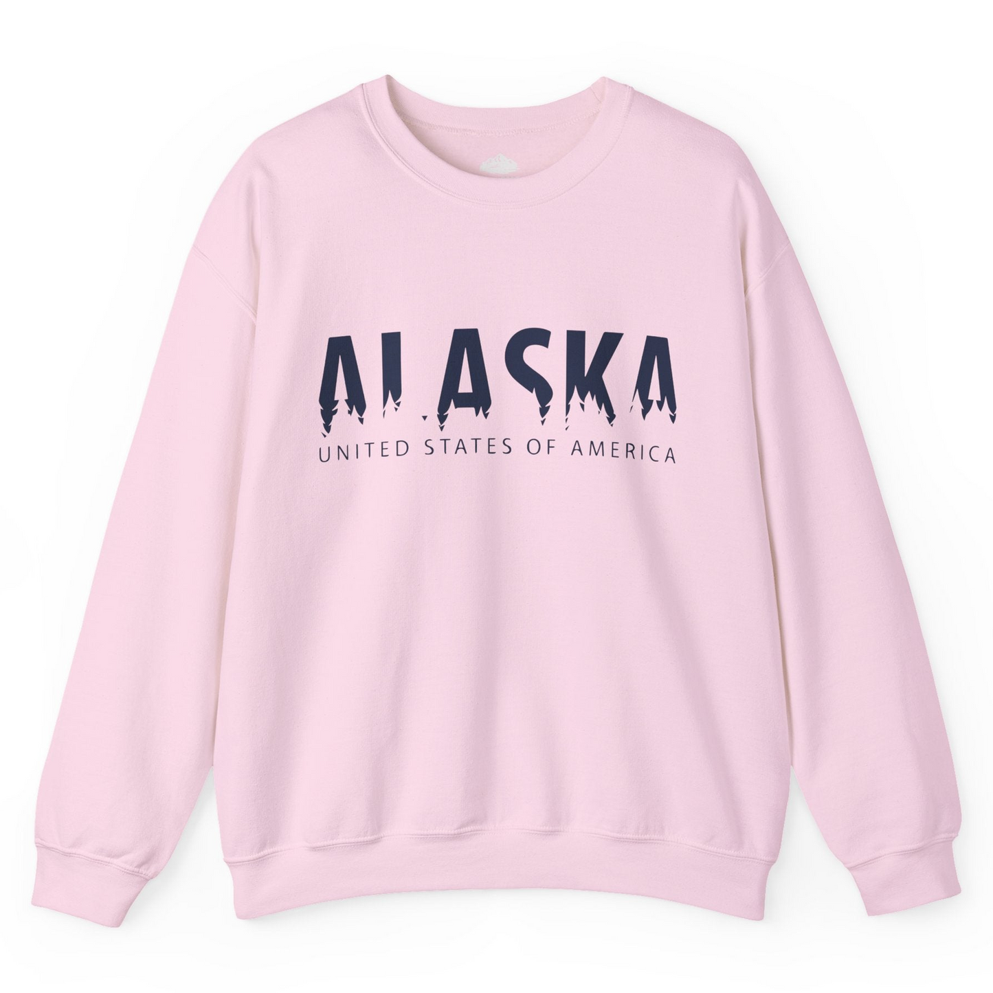 Alaska United States Typography Shirt Sweatshirt – Light Pink – Alaska Cruise Shirts