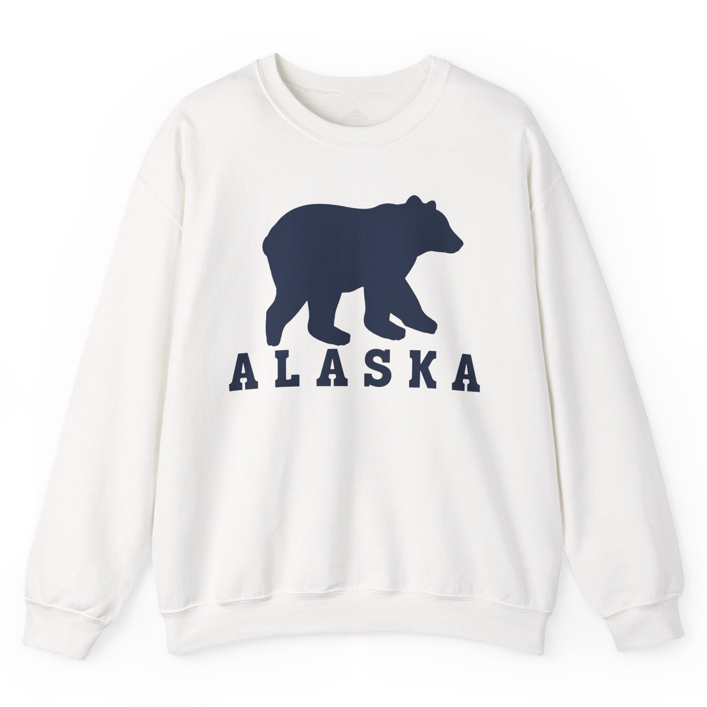 Alaska Bear Silhouette Shirt Sweatshirt – White – Alaska Cruise Shirts