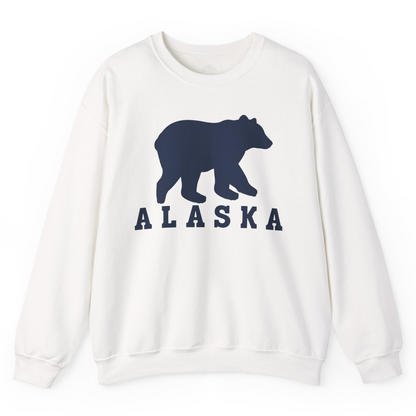 Alaska Bear Silhouette Shirt Sweatshirt – White – Alaska Cruise Shirts