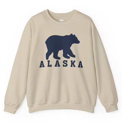 Alaska Bear Silhouette Shirt Sweatshirt – Sand – Alaska Cruise Shirts