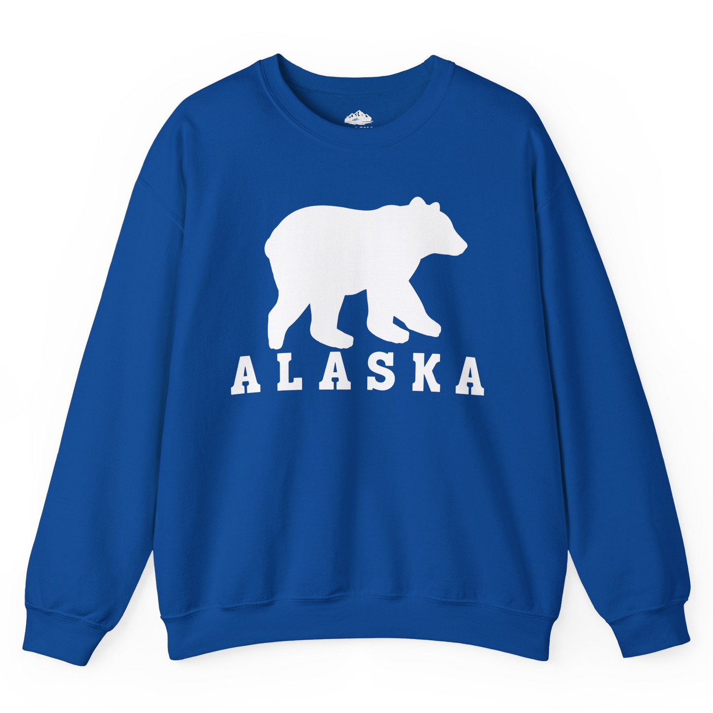 Alaska Bear Silhouette Shirt Sweatshirt – Royal – Alaska Cruise Shirts