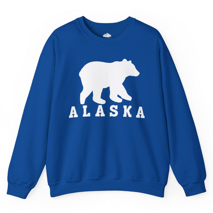 Alaska Bear Silhouette Shirt Sweatshirt – Royal – Alaska Cruise Shirts