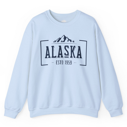 Vintage Alaska Estd 1959 Shirt Sweatshirt – Light Blue – Alaska Cruise Shirts