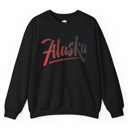 Alaska Script Wordmark Shirt Sweatshirt – Black – Alaska Cruise Shirts