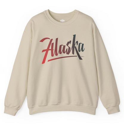 Alaska Script Wordmark Shirt Sweatshirt – Sand – Alaska Cruise Shirts