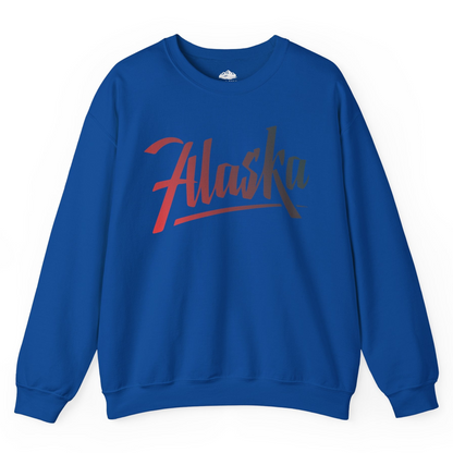 Alaska Script Wordmark Shirt Sweatshirt – Royal – Alaska Cruise Shirts