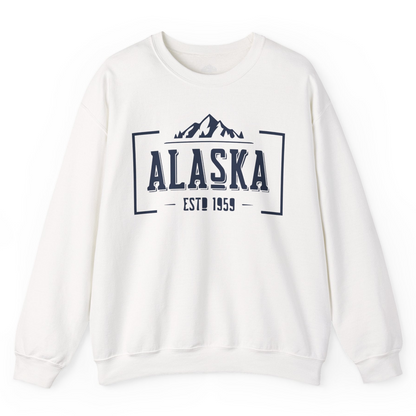 Alaska Mountain Vintage Shirt Sweatshirt – White – Alaska Cruise Shirts