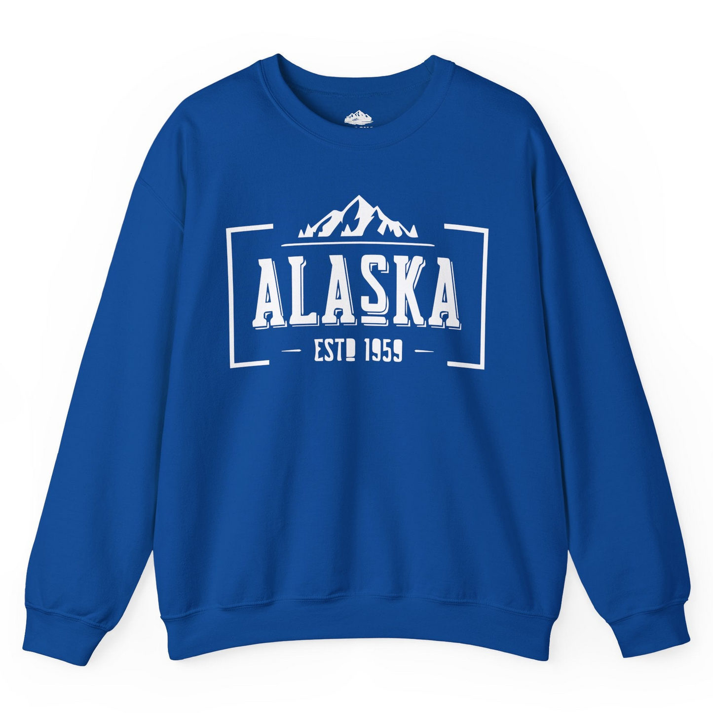 Alaska Mountain Vintage Shirt Sweatshirt – Royal – Alaska Cruise Shirts