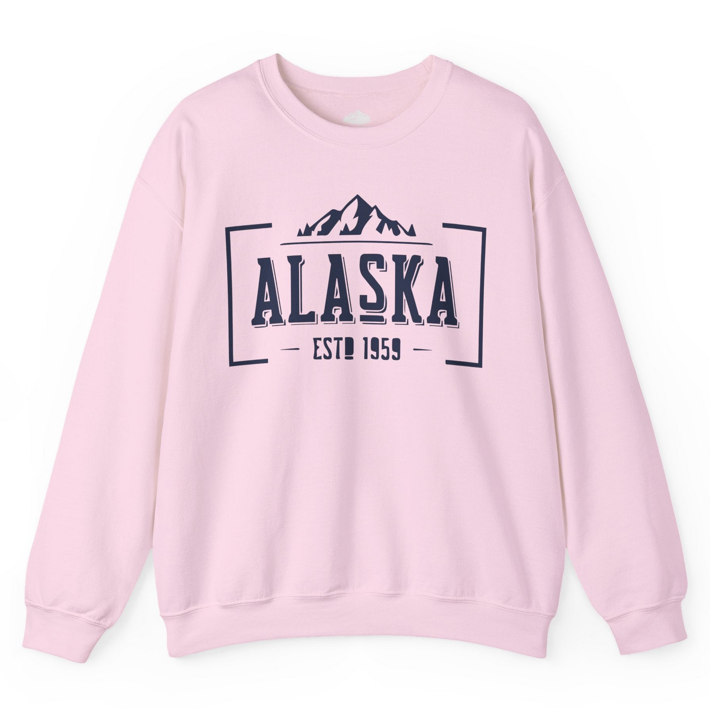 Alaska Mountain Vintage Shirt Sweatshirt – Light Pink – Alaska Cruise Shirts