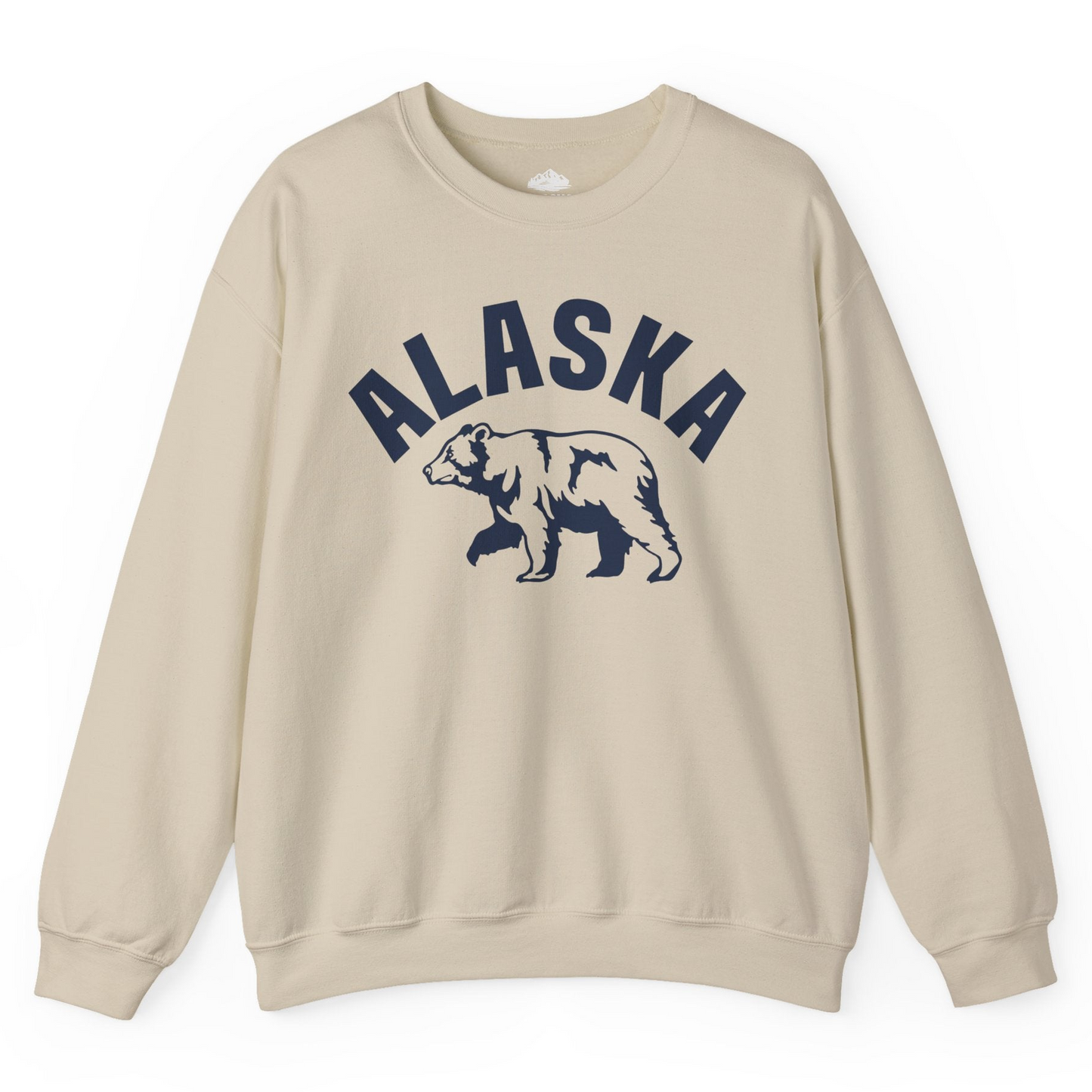 Alaska Bear Silhouette Wildlife Shirt Sweatshirt – Sand – Alaska Cruise Shirts
