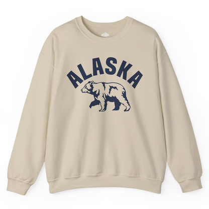 Alaska Bear Silhouette Wildlife Shirt Sweatshirt – Sand – Alaska Cruise Shirts