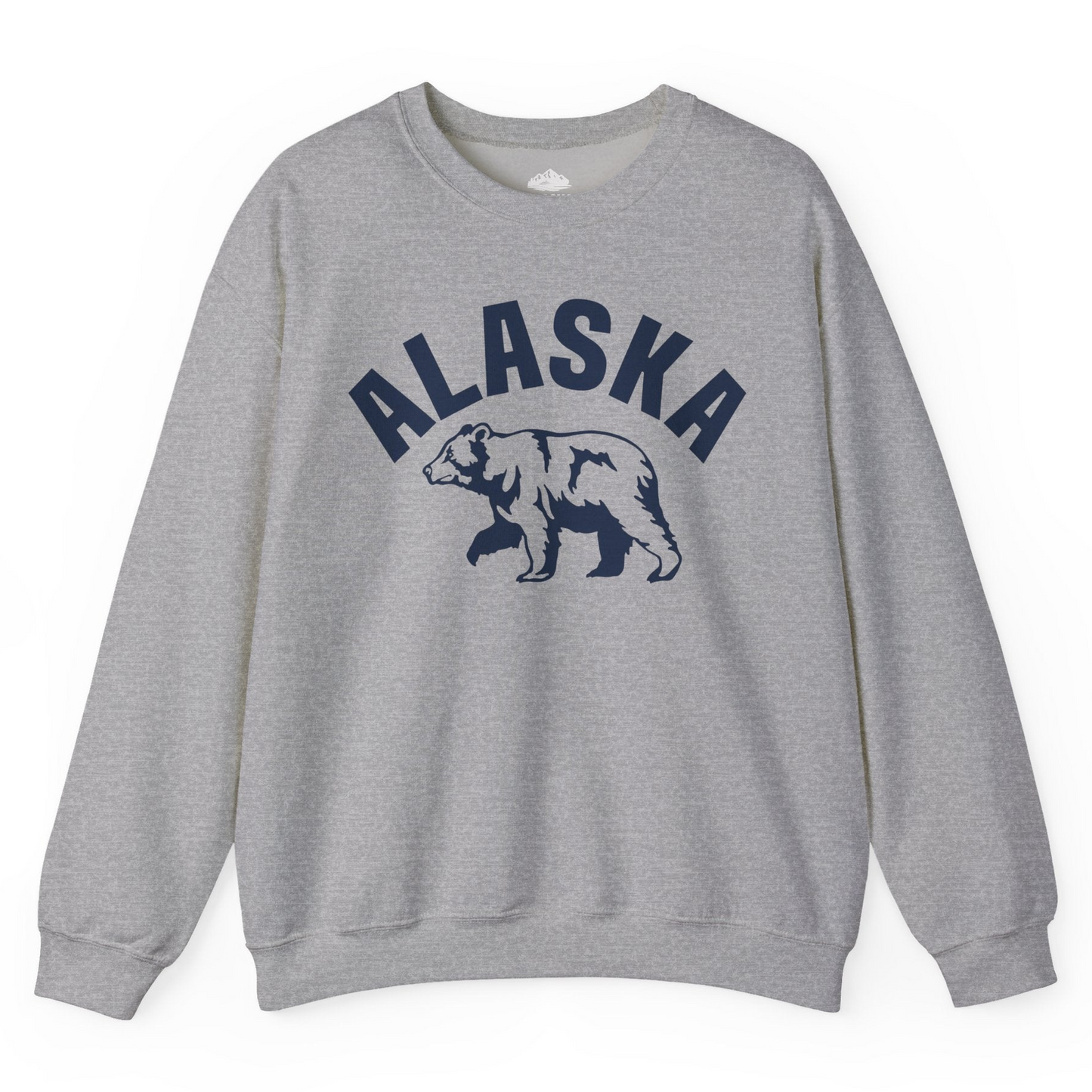 Alaska Bear Silhouette Wildlife Shirt Sweatshirt – Sport Grey – Alaska Cruise Shirts