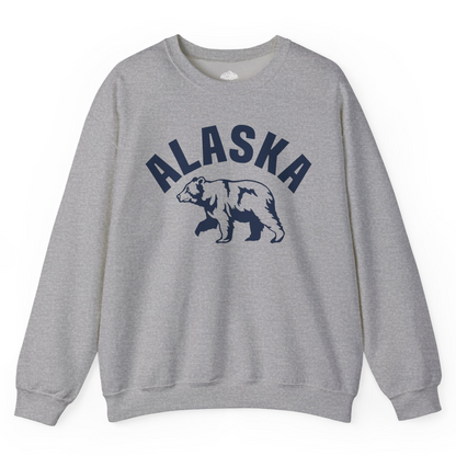 Alaska Bear Silhouette Wildlife Shirt Sweatshirt – Sport Grey – Alaska Cruise Shirts