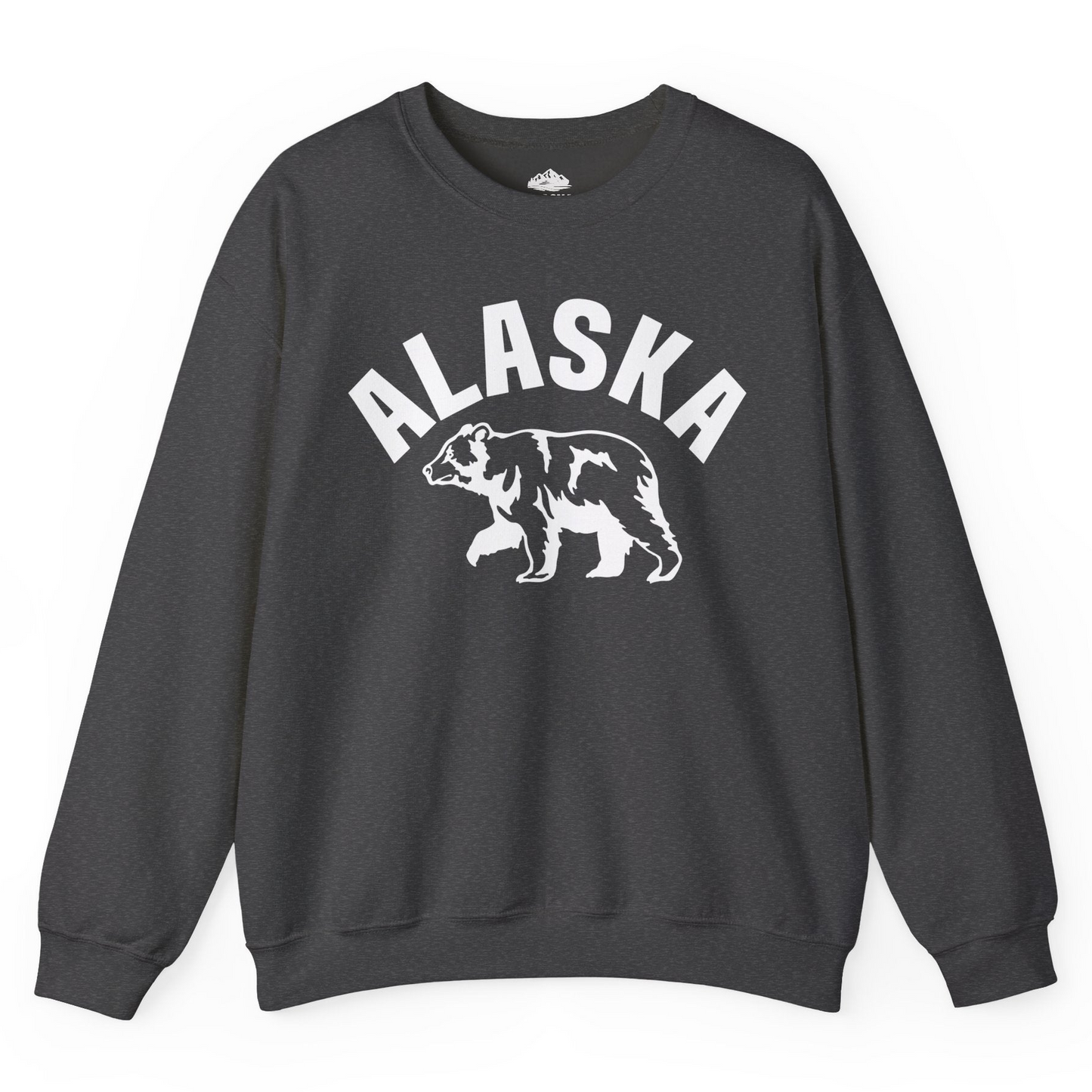 Alaska Bear Silhouette Wildlife Shirt Sweatshirt – Dark Heather – Alaska Cruise Shirts