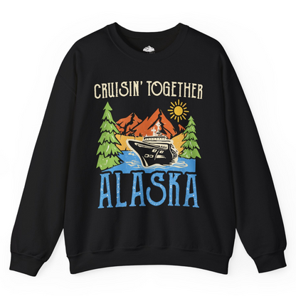 Alaska Cruise Adventure Nature Landscape Retro Family Shirt — Sweatshirt Sweatshirt – Black – Alaska Cruise Shirts