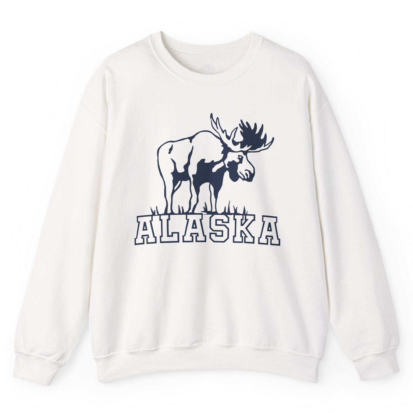 Alaska Moose Silhouette Shirt Sweatshirt – White – Alaska Cruise Shirts