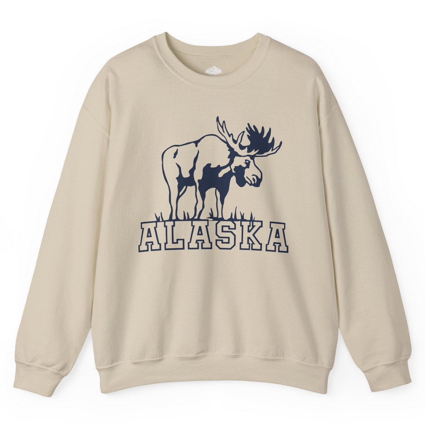 Alaska Moose Silhouette Shirt Sweatshirt – Sand – Alaska Cruise Shirts