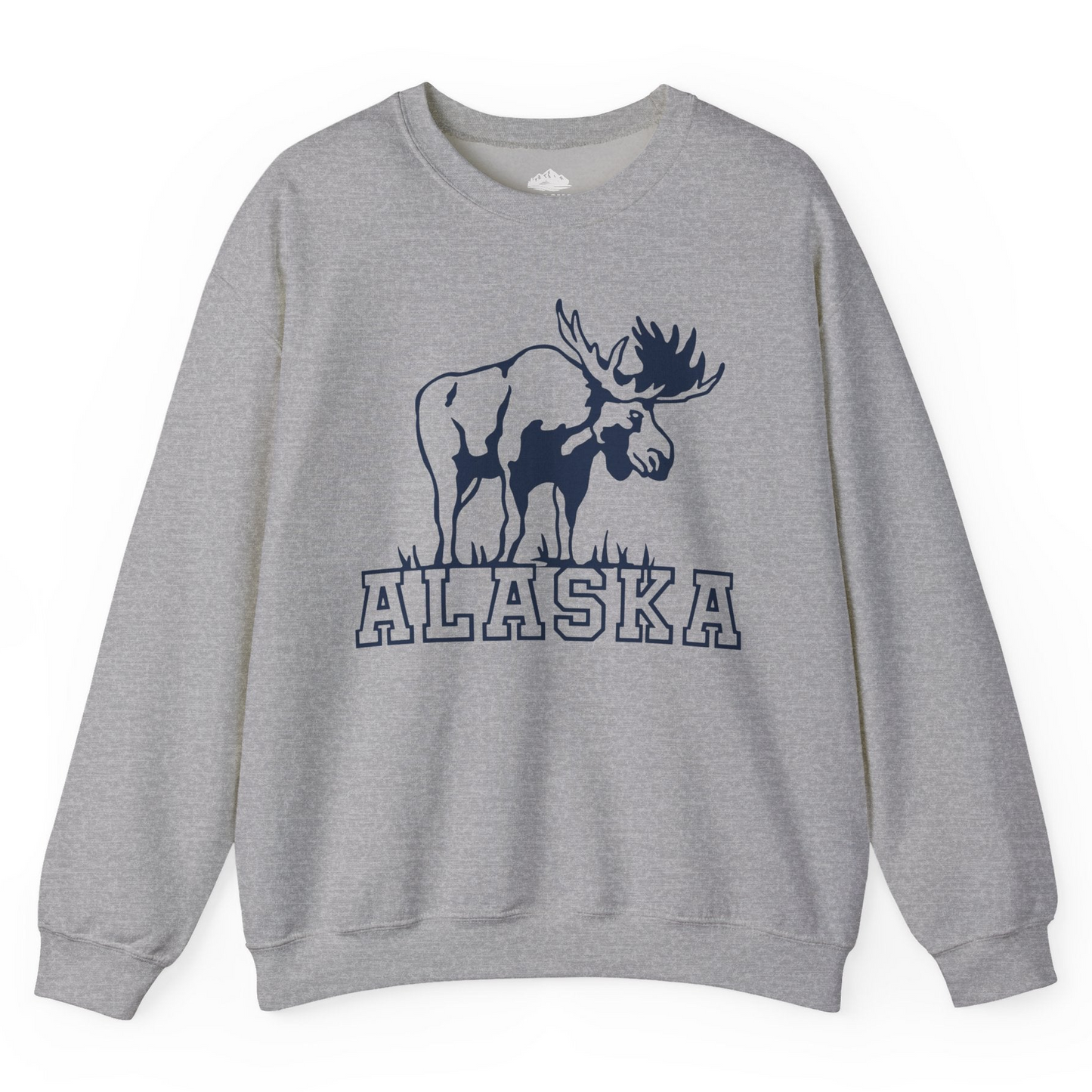 Alaska Moose Silhouette Shirt Sweatshirt – Sport Grey – Alaska Cruise Shirts