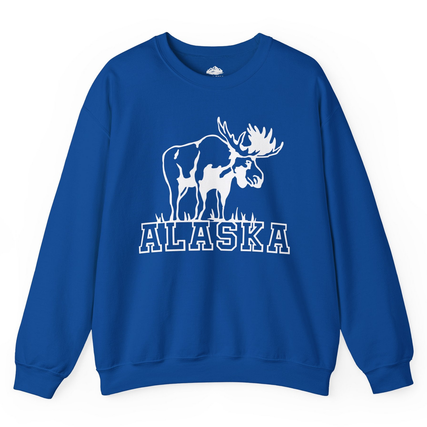 Alaska Moose Silhouette Shirt Sweatshirt – Royal – Alaska Cruise Shirts